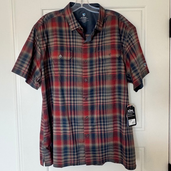 KUHL Mens Response Short Sleeve Shirt‎ Red Canyon Ultra Lightweight NWT $79